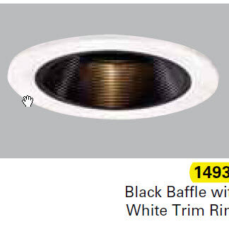 HALO 1493P WHT TRIM W/BLK BAFF