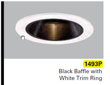 HALO 1493P WHT TRIM W/BLK BAFF