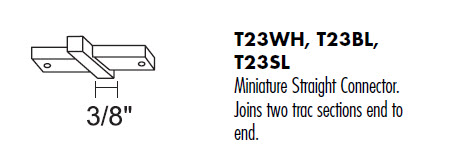 JUNO T23-BL BLACK MINI STRAIGHT CONNE